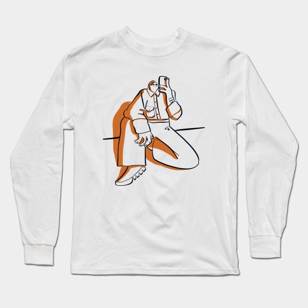 Waiting for dinner Long Sleeve T-Shirt by visbii